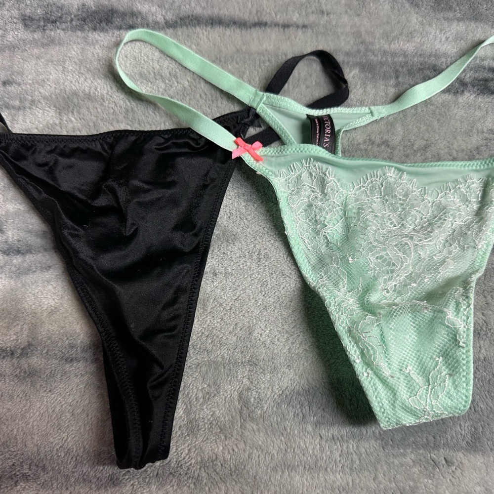 Victoria’s Secret vintage satin thong panties.  One size